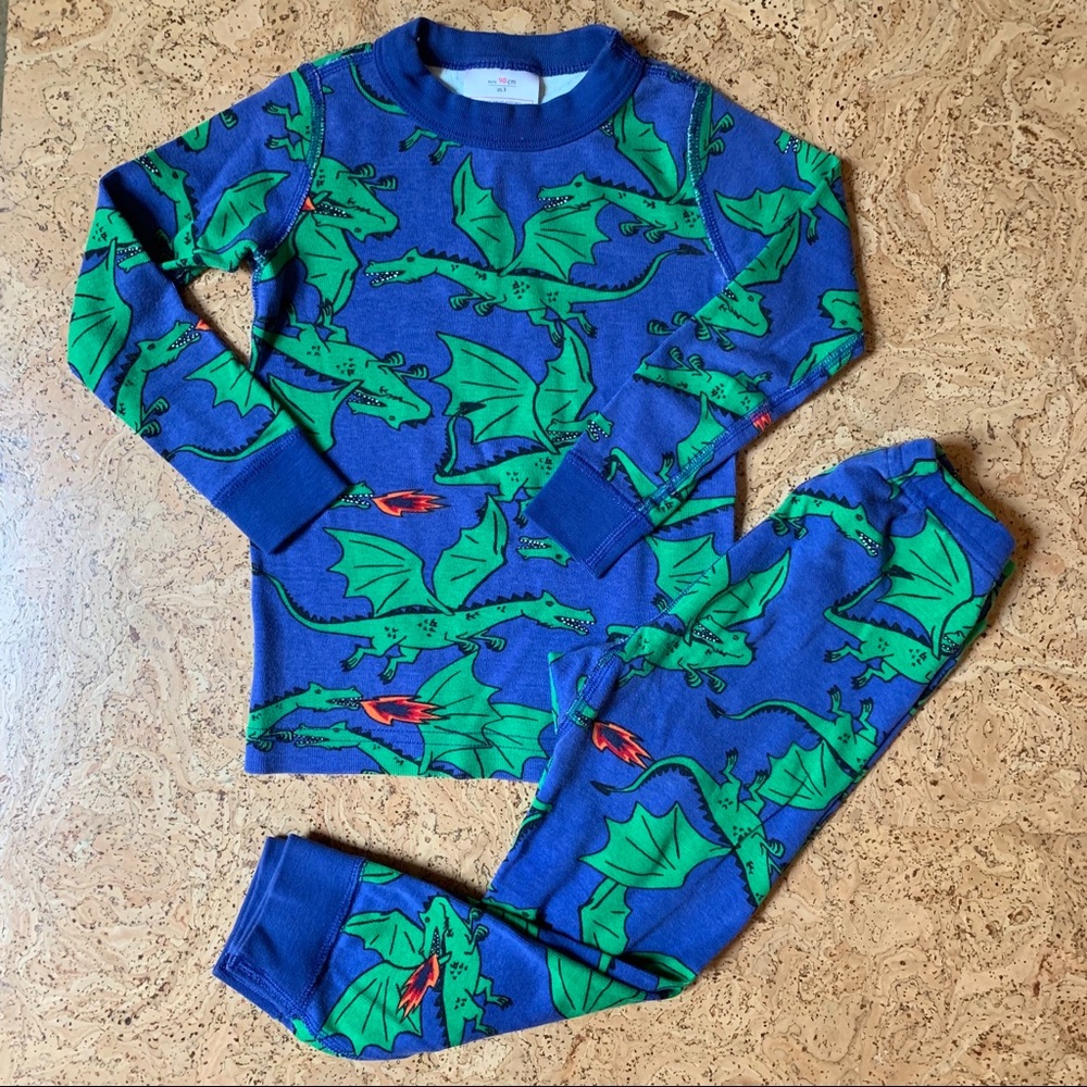 Hanna Andersson dragon long john pajamas